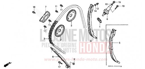 CHAINE A CAMES/TENDEUR CBR900RRN de 1992